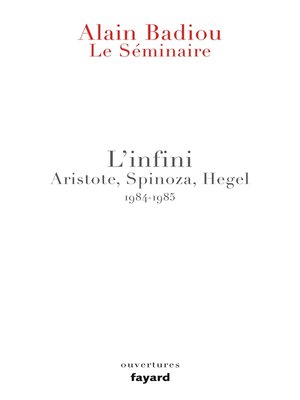 cover image of Le Séminaire--L'Infini.